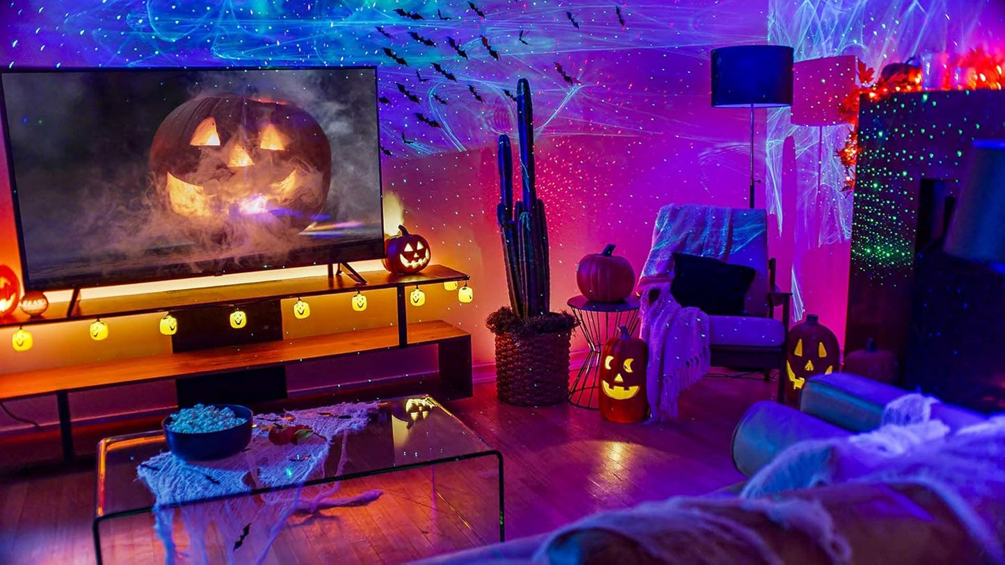 Sky Lite 2.0 - RGB LED Laser Star Projector, Galaxy Lighting, Nebula Lamp (Green Stars, Smart App)