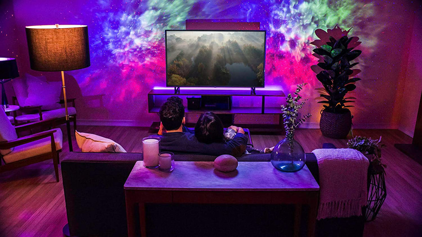 Sky Lite 2.0 - RGB LED Laser Star Projector, Galaxy Lighting, Nebula Lamp (Green Stars, Smart App)