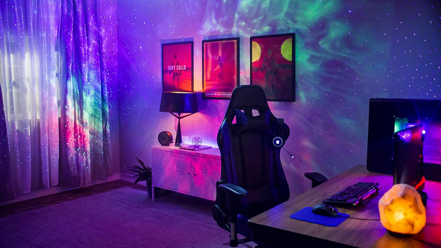 Sky Lite 2.0 - RGB LED Laser Star Projector, Galaxy Lighting, Nebula Lamp (Green Stars, Smart App)
