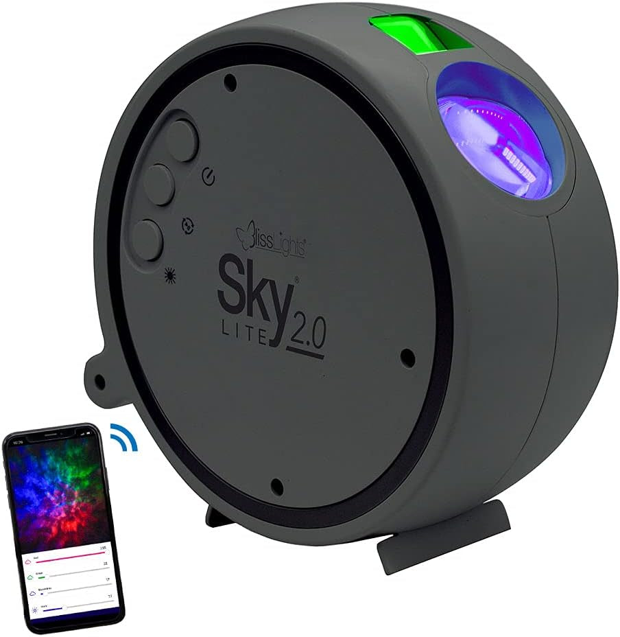 Sky Lite 2.0 - RGB LED Laser Star Projector, Galaxy Lighting, Nebula Lamp (Green Stars, Smart App)