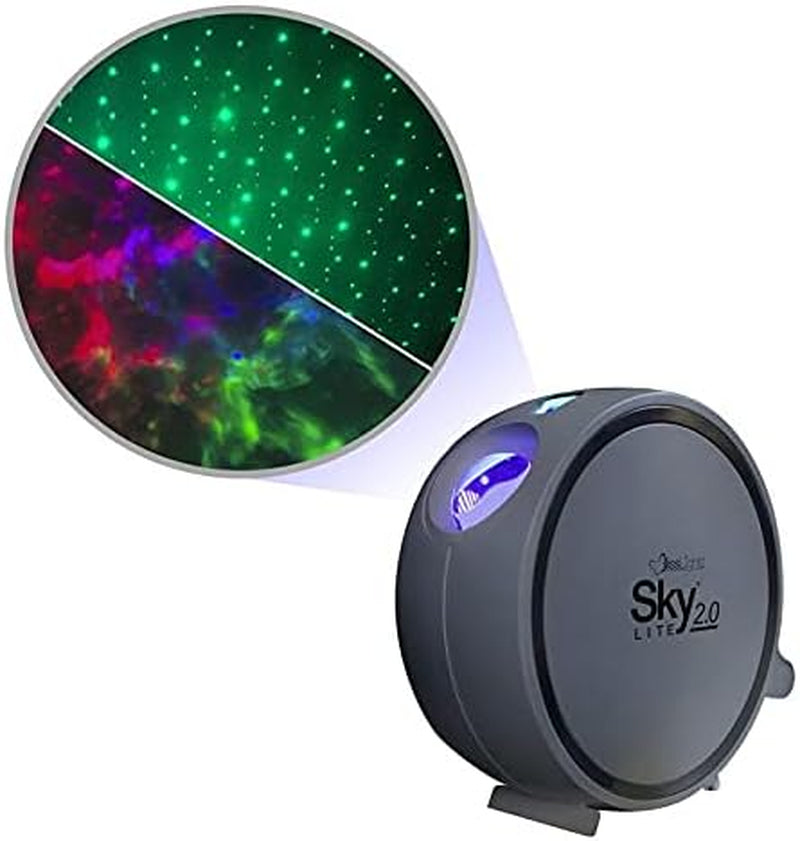 Sky Lite 2.0 - RGB LED Laser Star Projector, Galaxy Lighting, Nebula Lamp (Green Stars, Smart App)